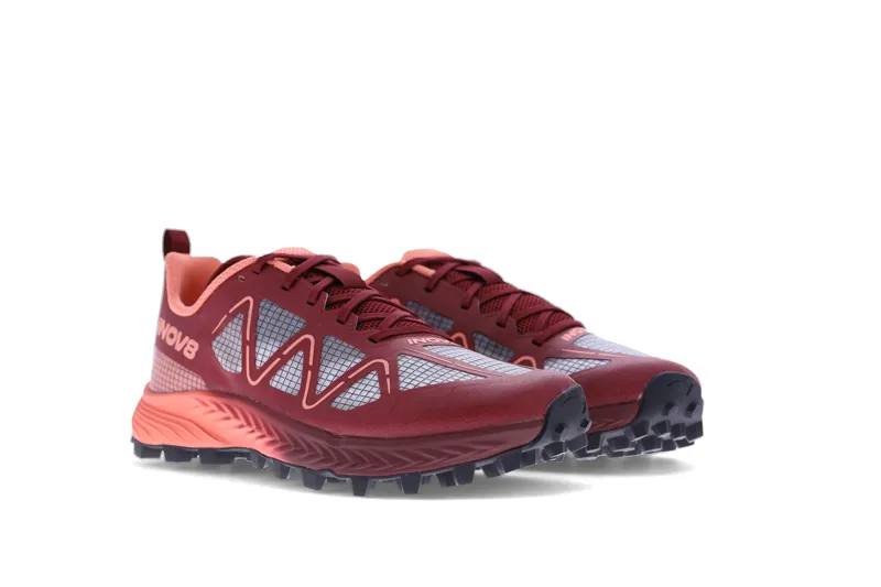 Inov8 MudTalon Speed Precision Women's Fell Running Shoe in Burgundy/Coral-5
